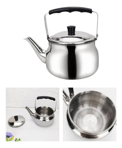 L Hervidor De Agua De Acero Inoxidable Portátil 0.8l Plata