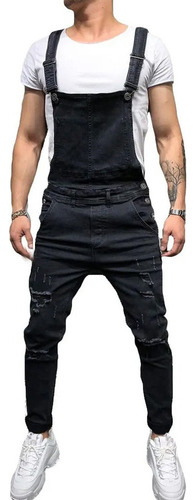 Men's Jeans Jumpsuit With Internal Pocket On The Chest 2024