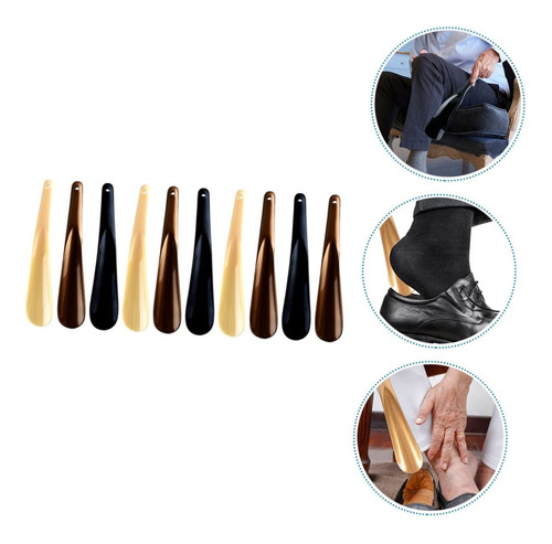 10 Piezas Calzador Zapato Cuchara Mango Largo Cuernos De