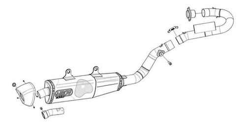 Kit Competicion Escape Trophy Smr450 13- Sx 450f 14 Titanio