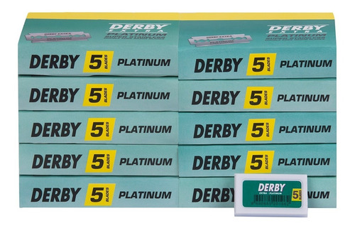 Lâmina Barbear Derby Extra Platinum 10 Cartelas C/500 Unid