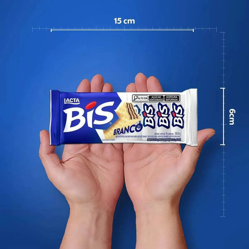 Bis Chocolate Branco Lacta Kit 3 Caixas Com 16 Unidades