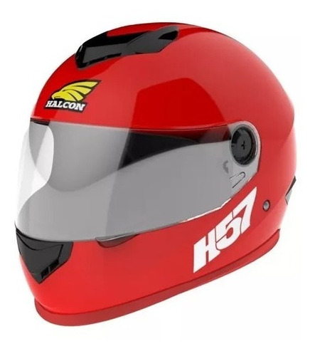 Imagen 1 de 3 de Casco Moto Integral Halcon H57 Rojo Talles L - En Xero
