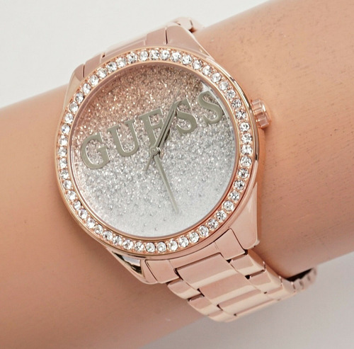 Relógio Guess W0987l3 Glitter Original Completo Com Caixa