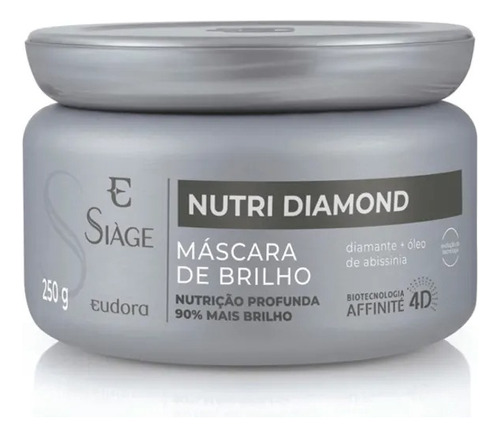 Máscara Nutri Diamond Siàge Eudora Nutrição E Bilho 250g