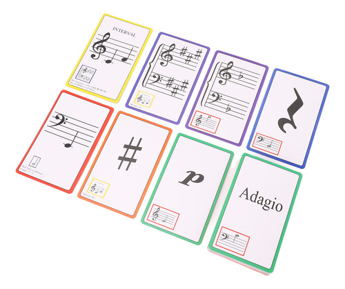 Tarjetas Didácticas Para Notas De Piano, 50 Unidades, Codifi