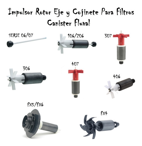 Imagen 9 de 9 de Conjunto De Rotor Magnetico Filtro Canister Fluval Fx5/fx6