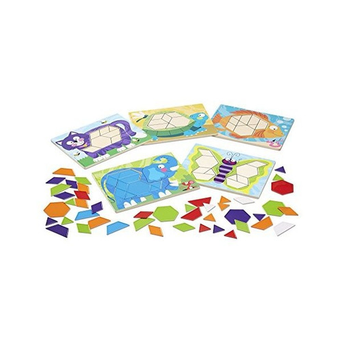 Bloques Patrón Melissa & Doug Animal, Creado Con 5 Tablas De