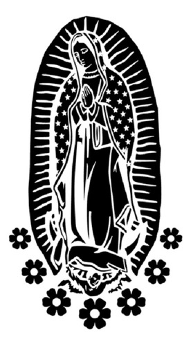 Virgen Maria, Calcomania Sticker De Vinilo 29.5 X 59.5 Cm