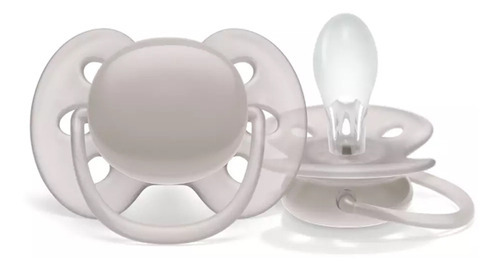 Imagen 1 de 3 de Chupete Philips Avent Ultra Soft Scf092/51 Gris 6-18 Meses