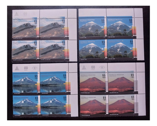 Filatelia Argentina Serie Volcanes 2014 (cuadro) Mint