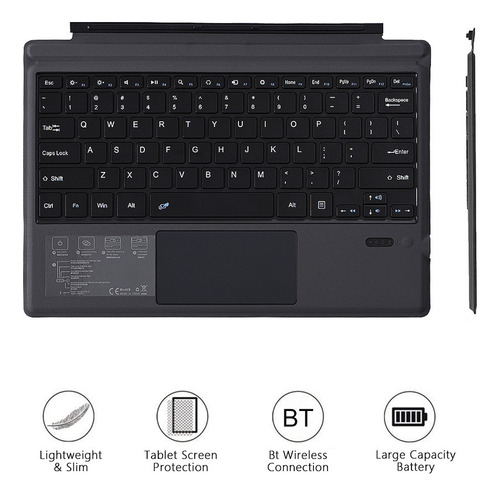 Para Teclado Delgado Con Software Bt 12,2 Pulgadas