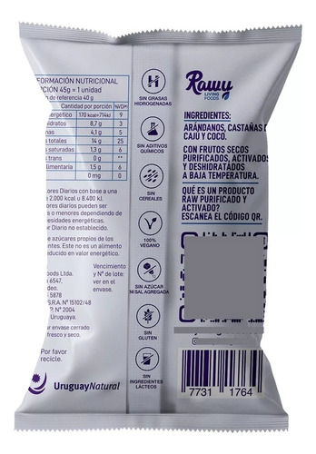 Alfajor Raw Activado Sin Gluten Y Veganos Rawy - Graviola