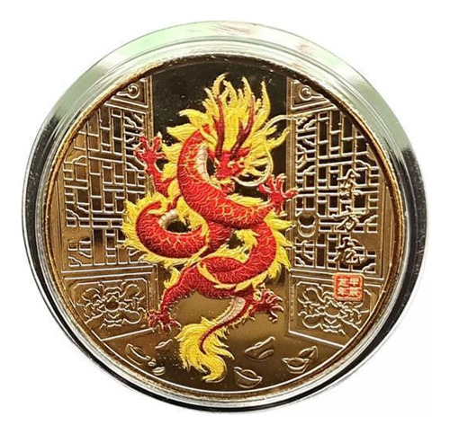 2 X 2024 Años Del Dragón Moneda China Artesanía Moneda
