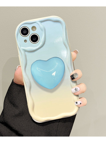Fundas Para iPhone 14, 13 Pro, Simple, Degradado, Con Forma De Corazón, 11/12