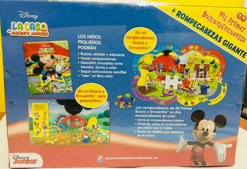 Libro Disney Mickey Busca Y Encuentra + Rompecabezas Gigante