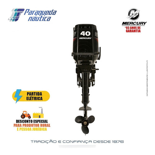 Imagem 5 de 8 de Motor De Popa Mercury 2 Tempos 40hp Eo Super 3 Cilindros