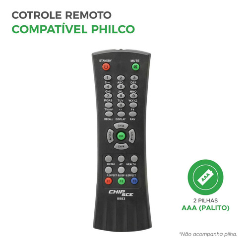 Controle Remoto Tv Tubo Toda Linha Ph14e 21d 29c Ph14e Ph21d Pix