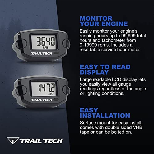Trail Tech 742-a00 Tto Tach Hour Gauge Meter Tacómetro De Mo