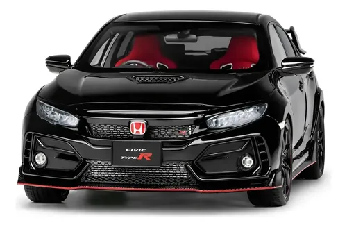 ミニカー AUTOart 1/18 Honda CIVIC TYPE R FK8 Miniatura Honda Civic Type R (fk8) 2021 Preto 1:18 Autoart