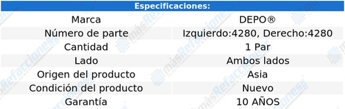 Par Calaveras Mazda Cx7 2010 - 2012 Con Focos Depo Rxc