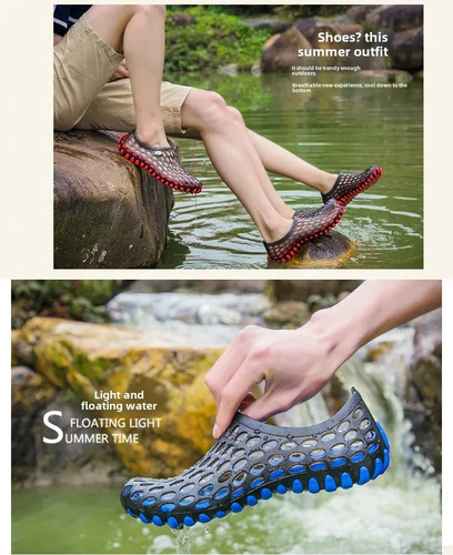 Sandalias De Playa Con Suela De Masaje Para Hombre, Zuecos D