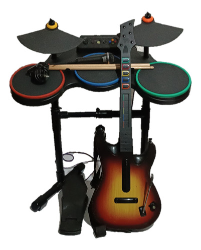 Kit 4 Jugadores Activision Guitar Hero Wolrd Tour Xbox 360 (Usado)
