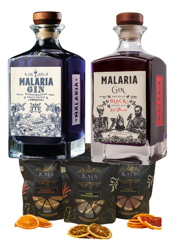 Gin Malaria 2x700ml Con Cítricos Deshidratados Premium