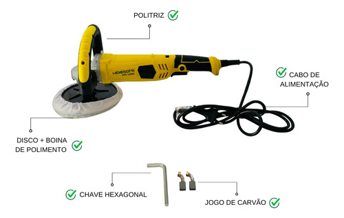 Politriz Angular 7pol Lixadeira 1200w Automotiva 127v 220v
