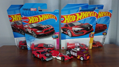 Hot Wheels Team Red Ford Mustang, Pontiac, Toyota Celica