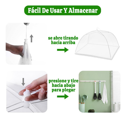 3 Pcs 43*43*20cm Cubierta De Mosca Para Comida Para Hogar