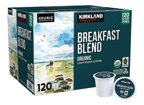 Keurig Café Orgánico Kirkland Breakfast Blend K-cup 120 Pods