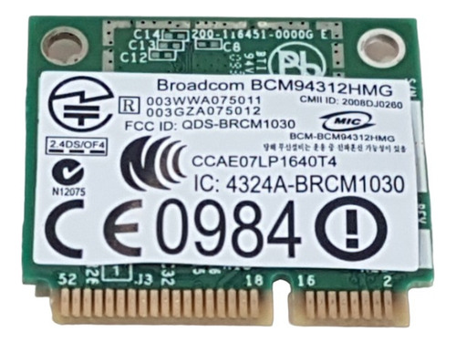 Bcm94312hmg Placa Wifi Para Notebook Dell Latitude E6400