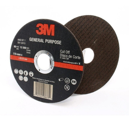  Disco Corte Metal 3m Amoladora 180mm X 3mm Tipo 42 Pack X20