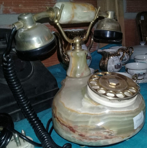 Teléfono Vintage. Mármol Y Bronce. ( Italy )