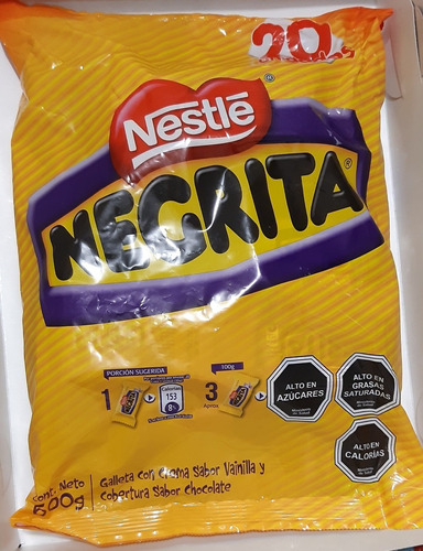 Negrita 20 Galletas Cubiertas Con Chocolate-importado Chile