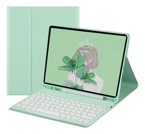 Funda+teclado Retro Para Galaxy Tab S6 Lite 10.4 Sm-p610