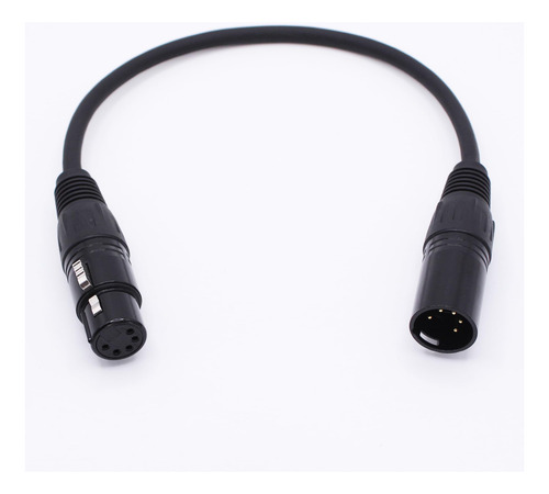 Cable Xlr A Xlr 5 Pines 1 Pie Negro Marca Modelo