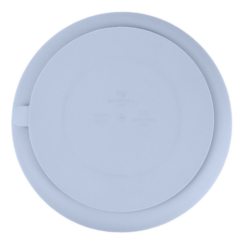 Imagem 6 de 7 de Kit Prato Silicone Infantil Divisória + Talher Refeição Bebê