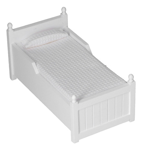 Cama Dollhouse 1:12 En Miniatura De Abedul, Minimueble, Casa