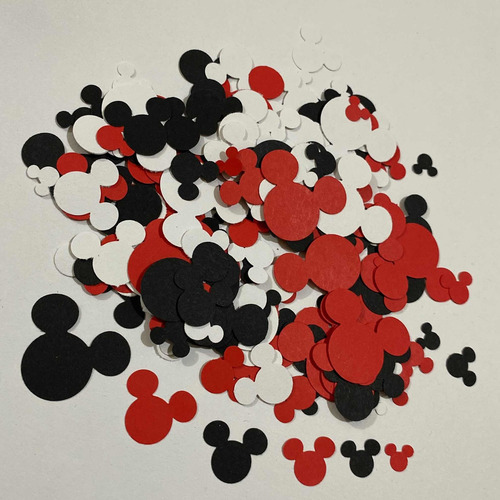 Confeti Mickey Y Minnie Mouse Fiesta Decoración Silueta Cara
