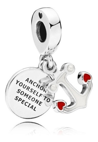 Dije Charm Pandora Anclar Ancla Barco Amor Plata Original