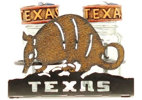 Porta Sal E Pimenta Texas Tatu Importado