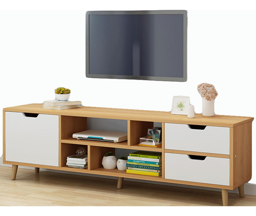 Mueble Mesa Para Tv Con Puerta Moderno Vintage Minimalista