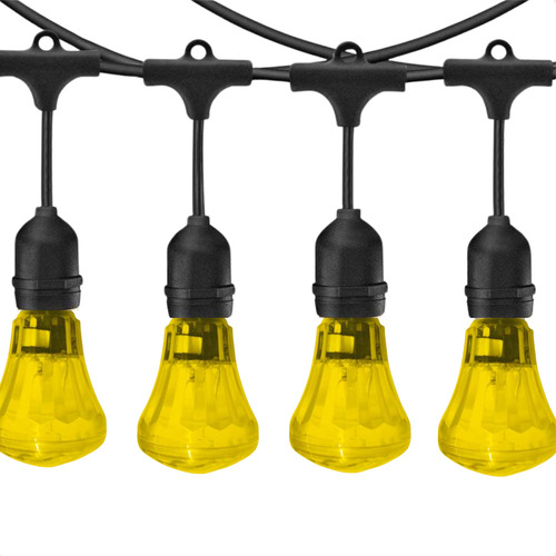 Kit 10 Lâmpadas Strobe Flash Light 1w E27 Pisca Estrobo Luz Amarelo 220v