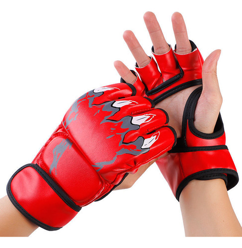 Guantes De Medio Dedo De Boxeo Para Adultos, Sacos De Arena