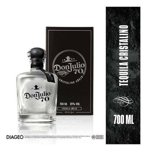 Tequila 70 Añejo Cristalino Don Julio 70 - L a $377