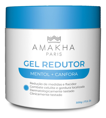  Gel Reductor De Medidas Amakha Paris Menta Y Alcanfor 500g