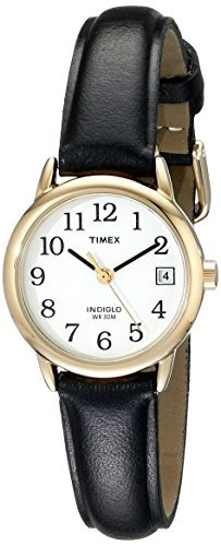 Reloj De Pulsera De Cuero Timex T2h341 Easy Reader Para Muje