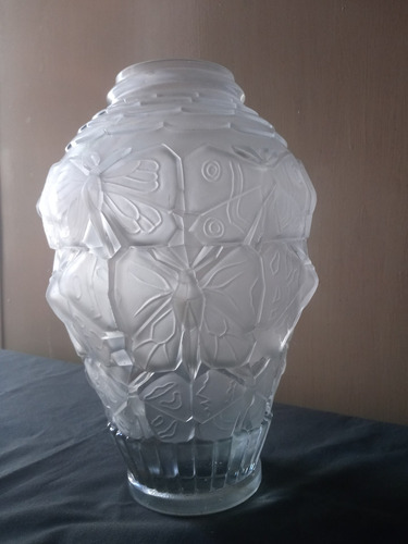 Florero Jarron Cristal Frances Art Deco  Etling.- No Envio 